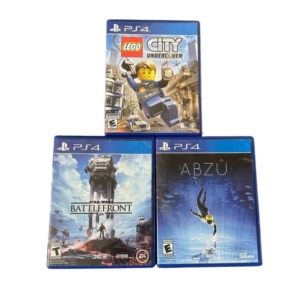 PS4 Other - PS4 Game Bundle Star Wars Battlefront Abzu Lego City Undercover Play Station